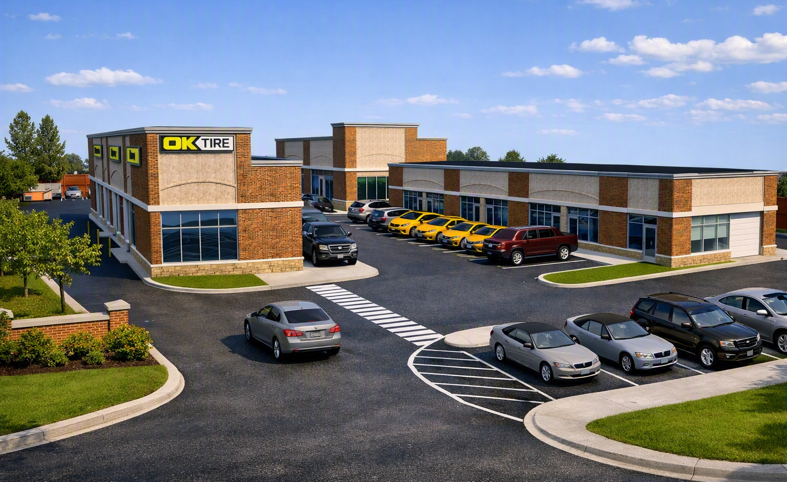 Completed automotive service plaza